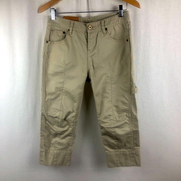 JNBY 100% cotton high waisted utility capris size s - Picture 2 of 12